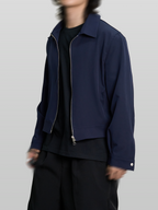 Zip Jacket Navy – Front view | clean essentials / minimalist | UNPROVEN