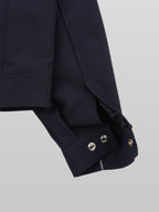 Zip Jacket Navy – Front view | clean essentials / minimalist | UNPROVEN