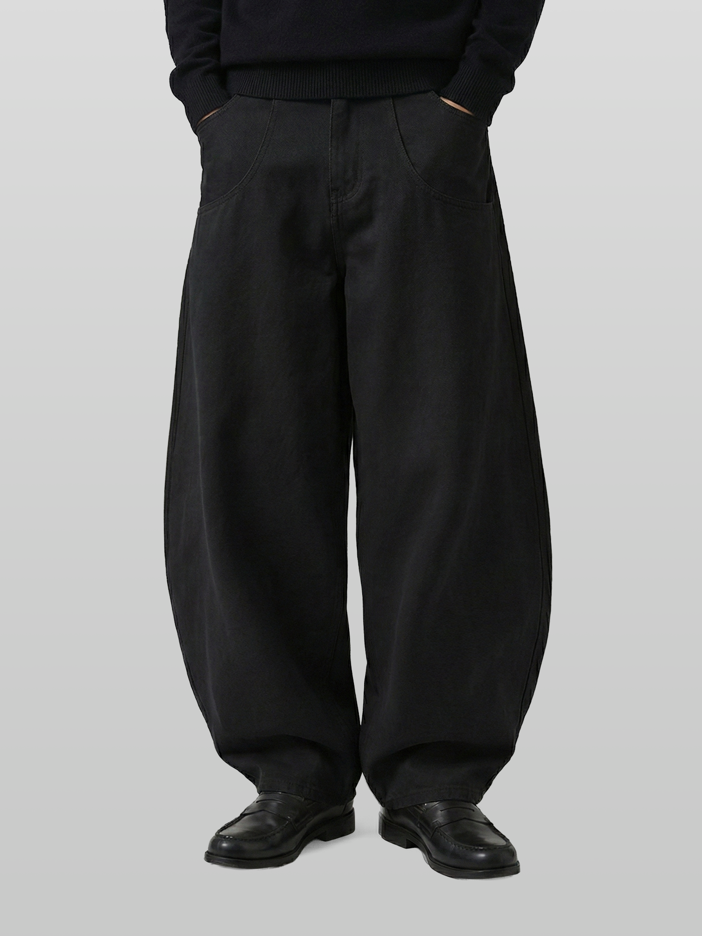 Cross-Pocket Wide Balloon Pants