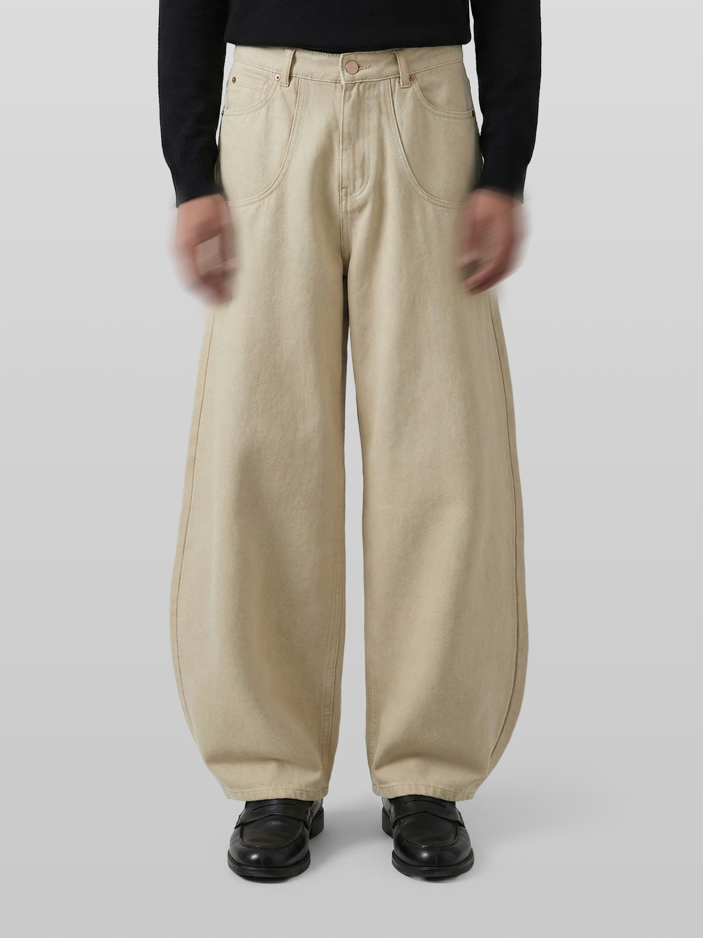 Cross-Pocket Wide Balloon Pants