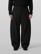 Line Wide Pants Black front - cleanfit minimal - UNPROVEN