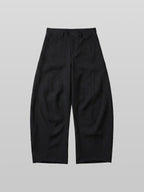 Line Wide Pants Black front - cleanfit minimal - UNPROVEN