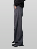 Line Wide Pants Gray-1 front - cleanfit minimal - UNPROVEN