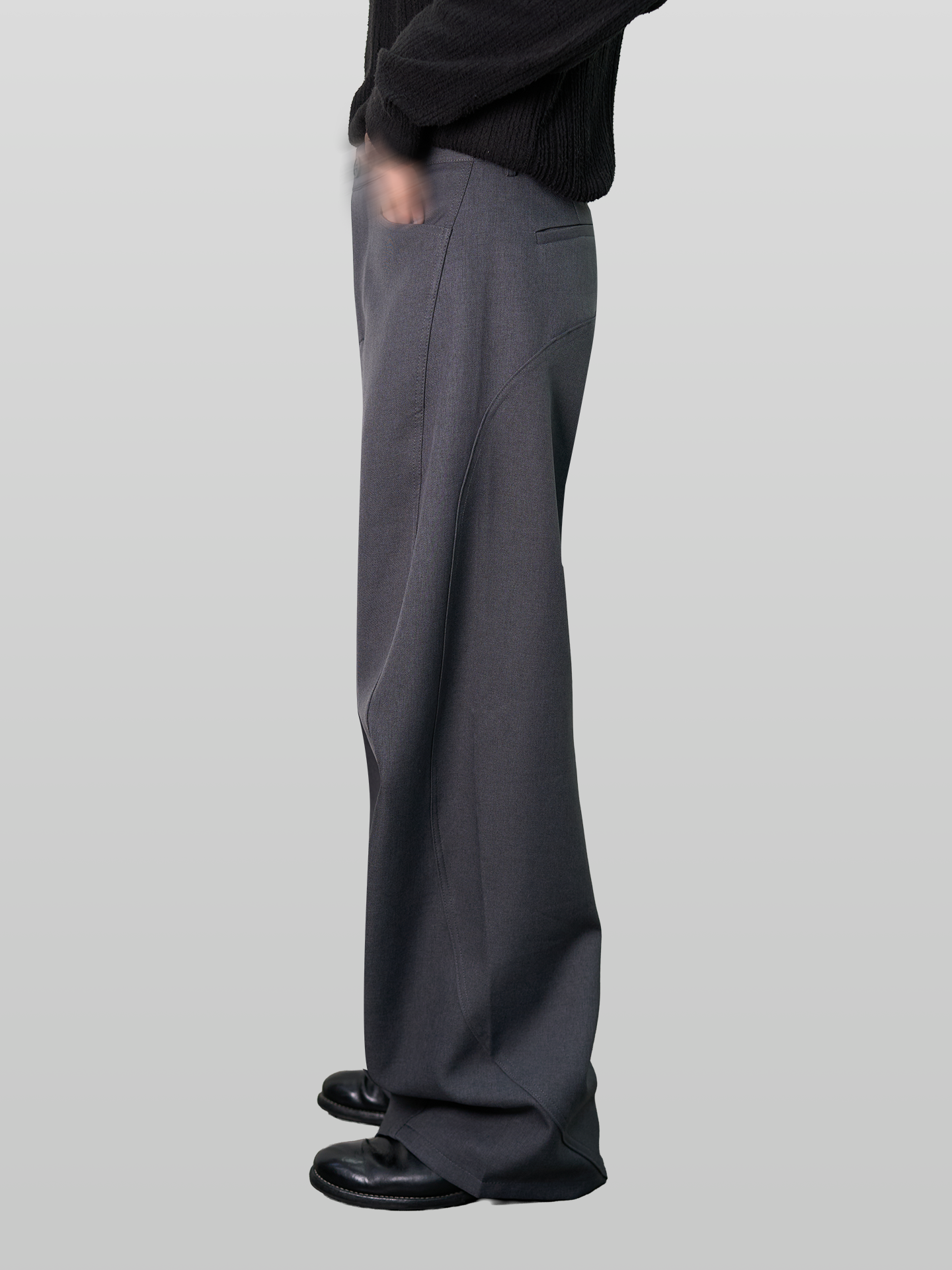 Curved Line Wide Pants