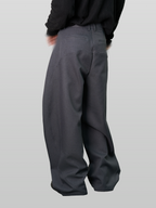 Line Wide Pants Gray-1 front - cleanfit minimal - UNPROVEN