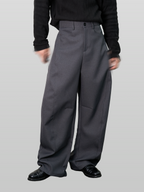 Line Wide Pants Gray-1 front - cleanfit minimal - UNPROVEN