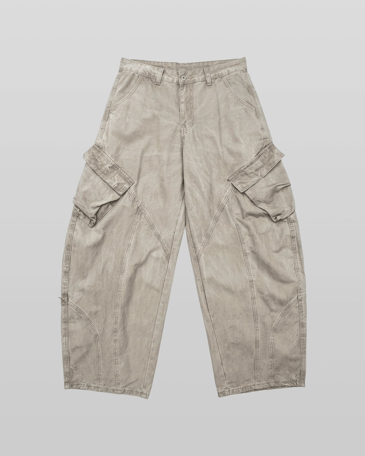 Cut-out Pigment Curved Pants