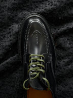 Sanders Military Broad Arrow Apron Derby Shoes 2503B Black – Front view | clean essentials / minimalist | UNPROVEN