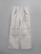 Zip Pants Ivory – Front view | clean essentials / minimalist | UNPROVEN