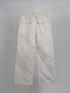 Zip Pants Ivory – Front view | clean essentials / minimalist | UNPROVEN