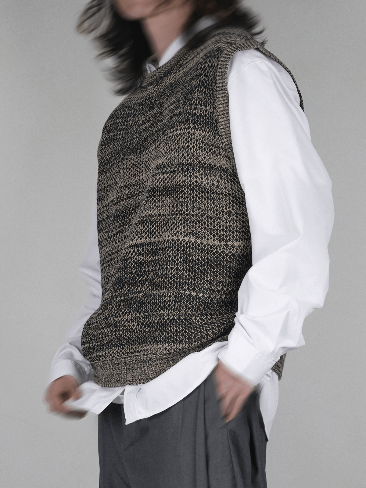 Two-Tone Honey Knit Vest