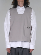 Neck Vest Light-Gray – Front view | clean essentials / minimalist | UNPROVEN