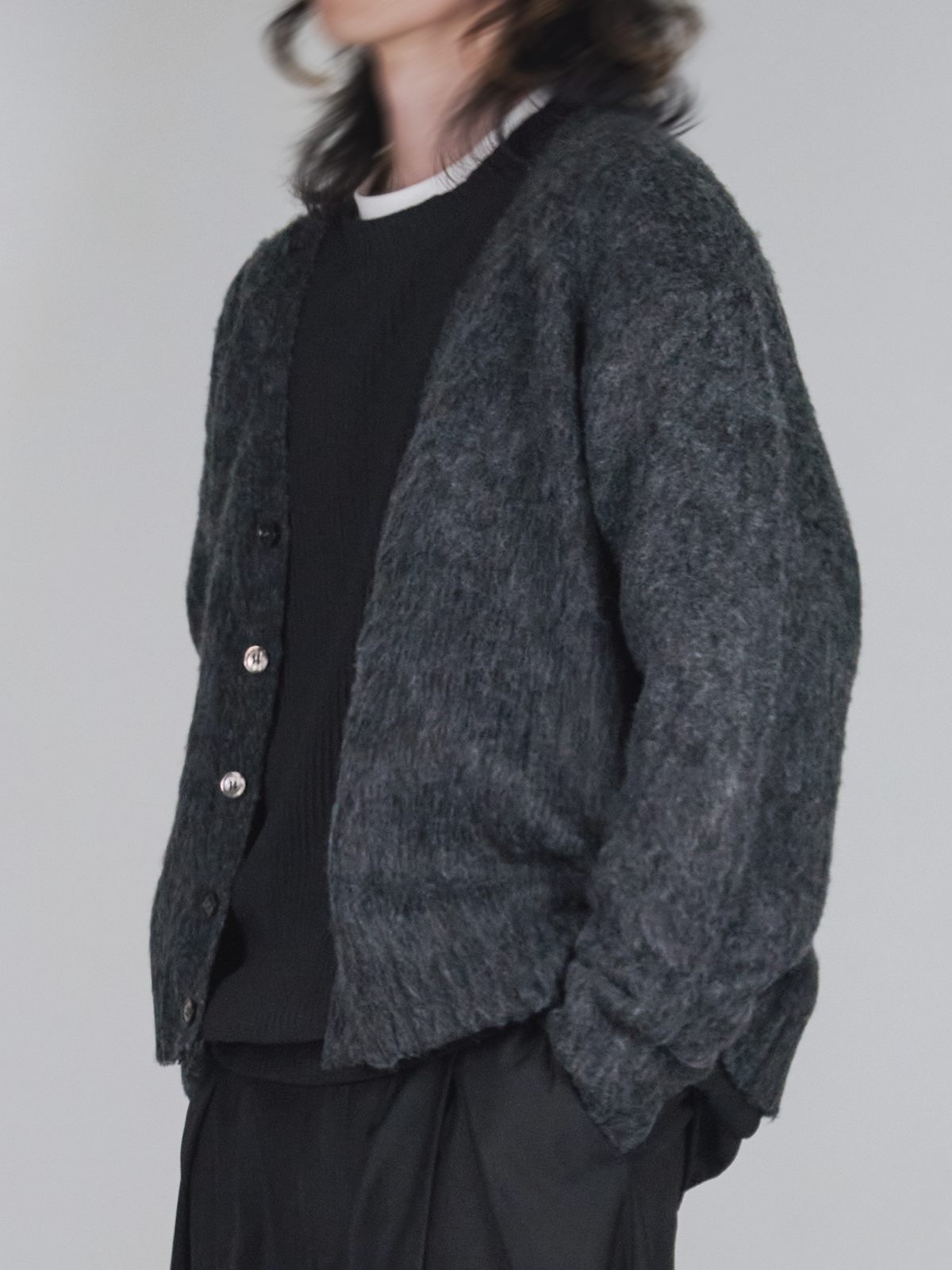 Mohair Knit Cardigan