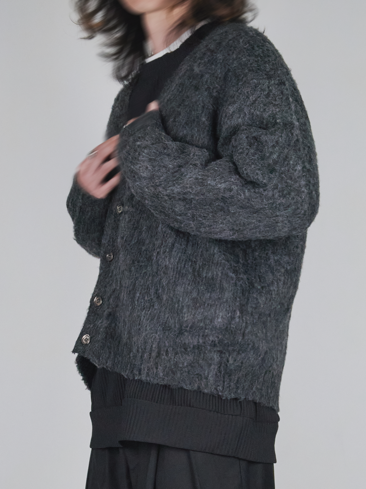 Mohair Knit Cardigan