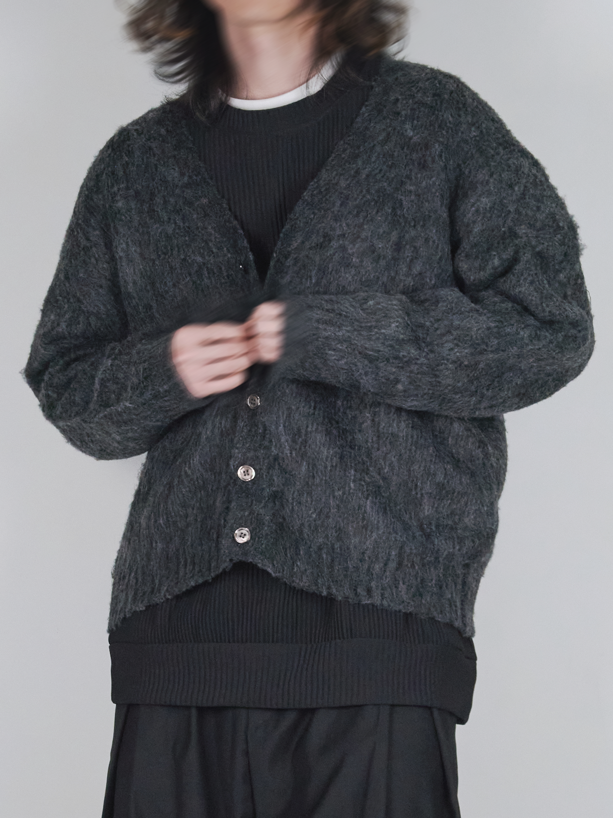 Mohair Knit Cardigan