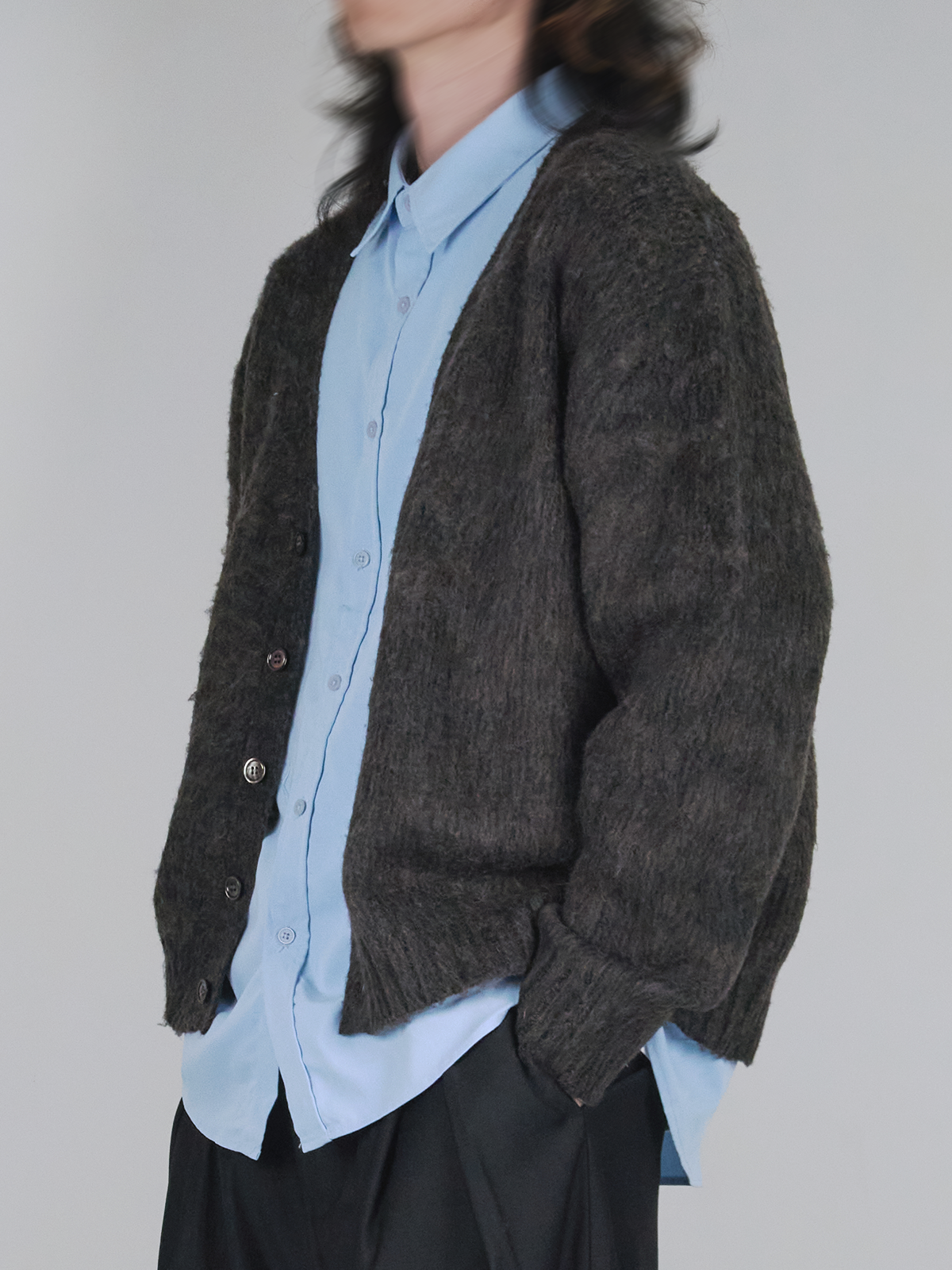 Mohair Knit Cardigan