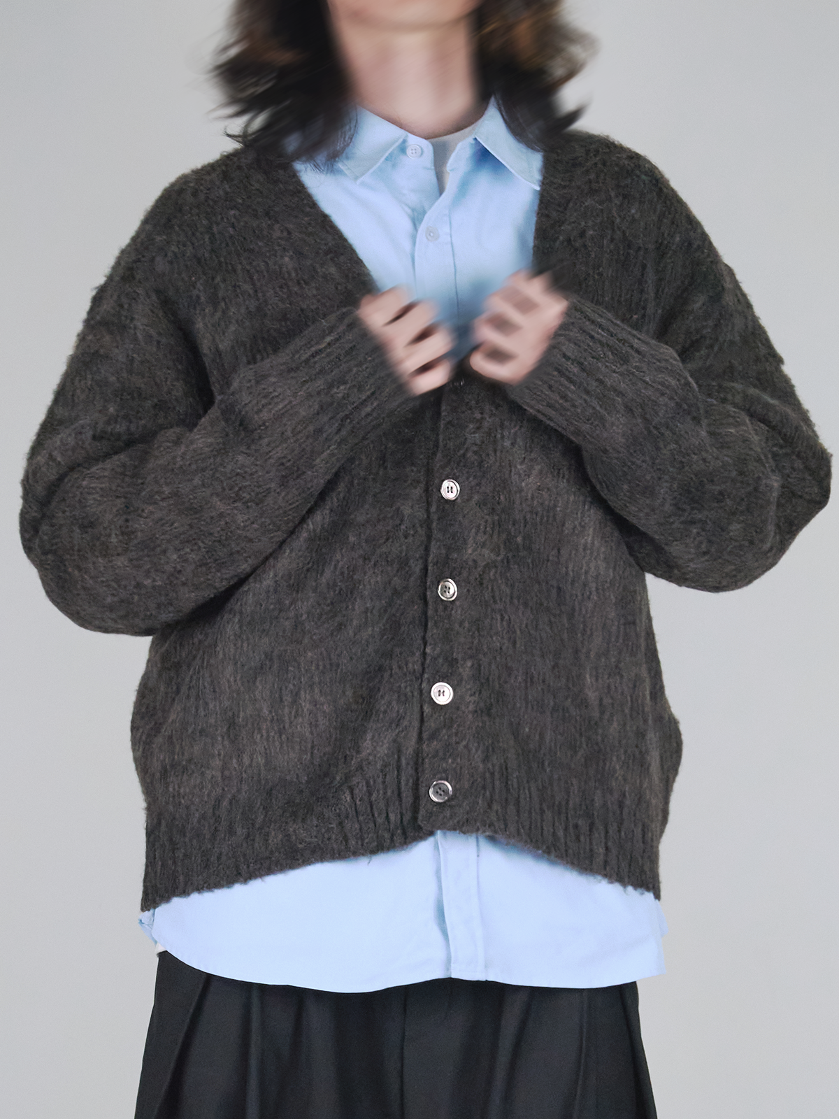 Mohair Knit Cardigan