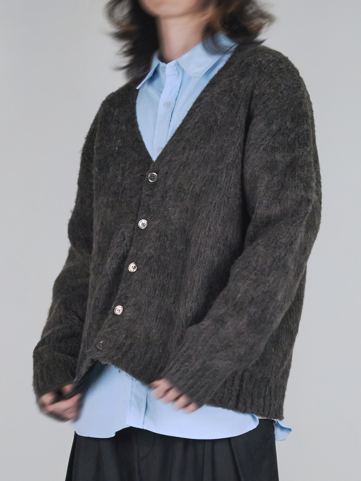 Mohair Knit Cardigan