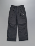Zip Pants Black – Front view | clean essentials / minimalist | UNPROVEN