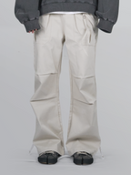 Zip Pants Ivory – Front view | clean essentials / minimalist | UNPROVEN