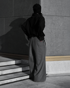 Pocket Tailored Wide Pants | UNPROVEN. Gray-1 front - cleanfit minimal - UNPROVEN