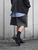 Pocket Wide Shorts | UNPROVEN. Gray-1 front - cleanfit minimal - UNPROVEN