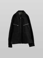 Zip Jacket Black – Front view | clean essentials / minimalist | UNPROVEN