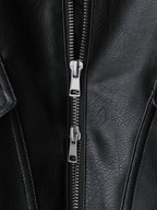 Boa Artificial Grain Flight Blouson Black – Front view | clean essentials / minimalist | UNPROVEN