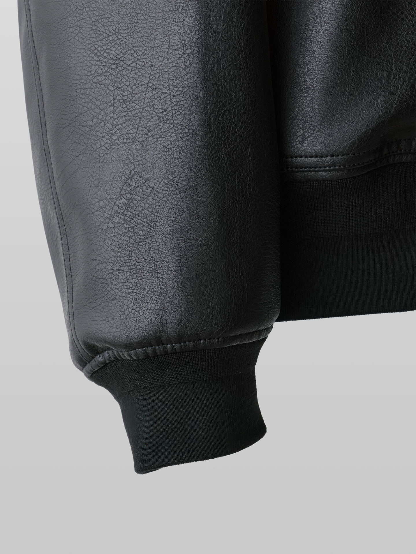 Detachable Boa Artificial Grain Flight Blouson