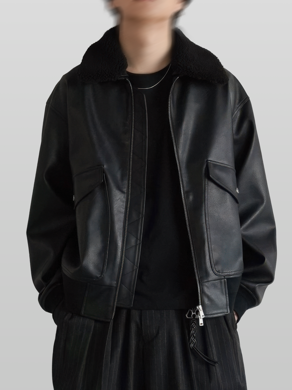 Detachable Boa AG Flight Blouson Black - Mens Jacket – UNPROVEN.STUDIO
