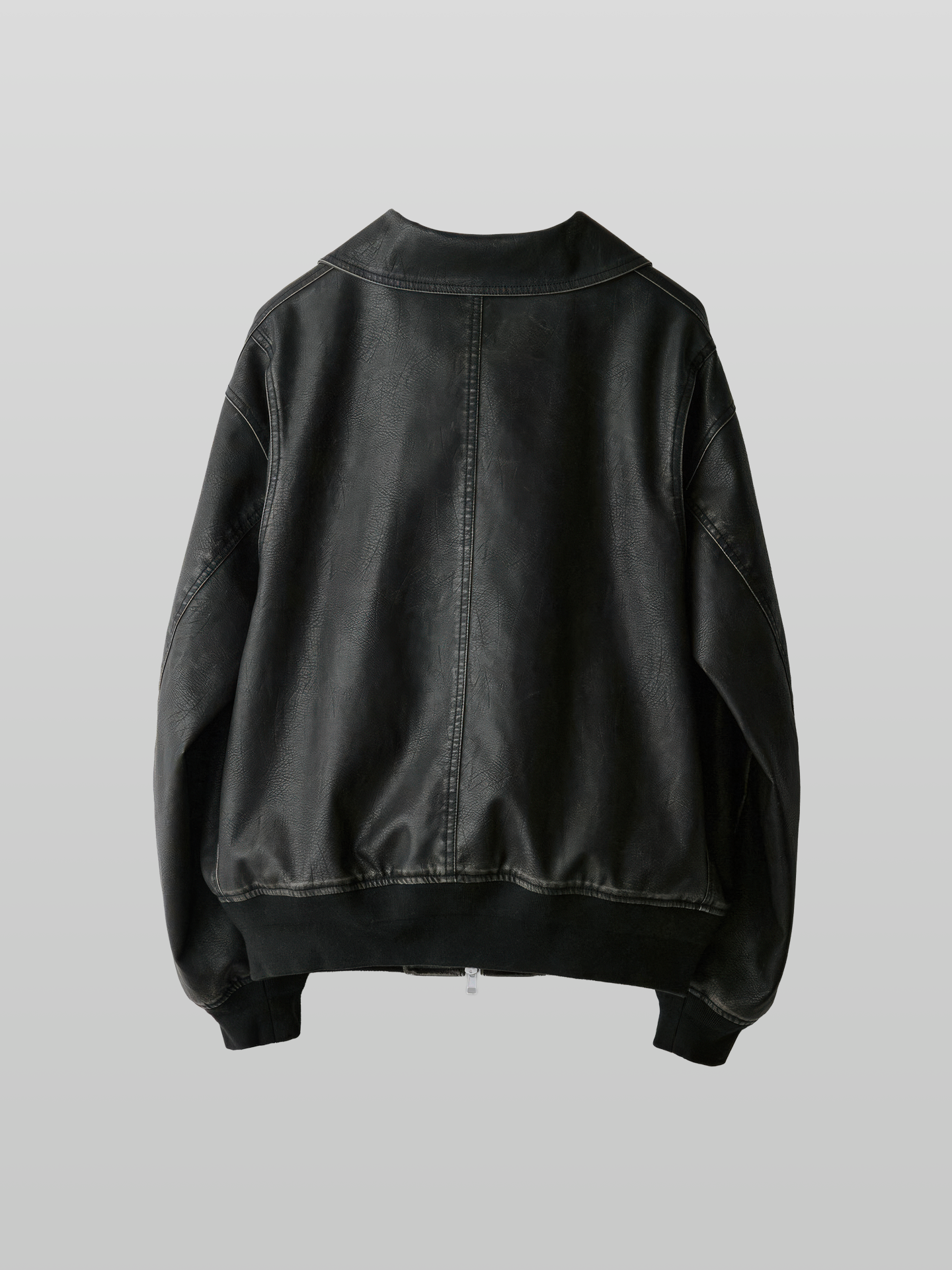 Detachable Boa Artificial Grain Flight Blouson