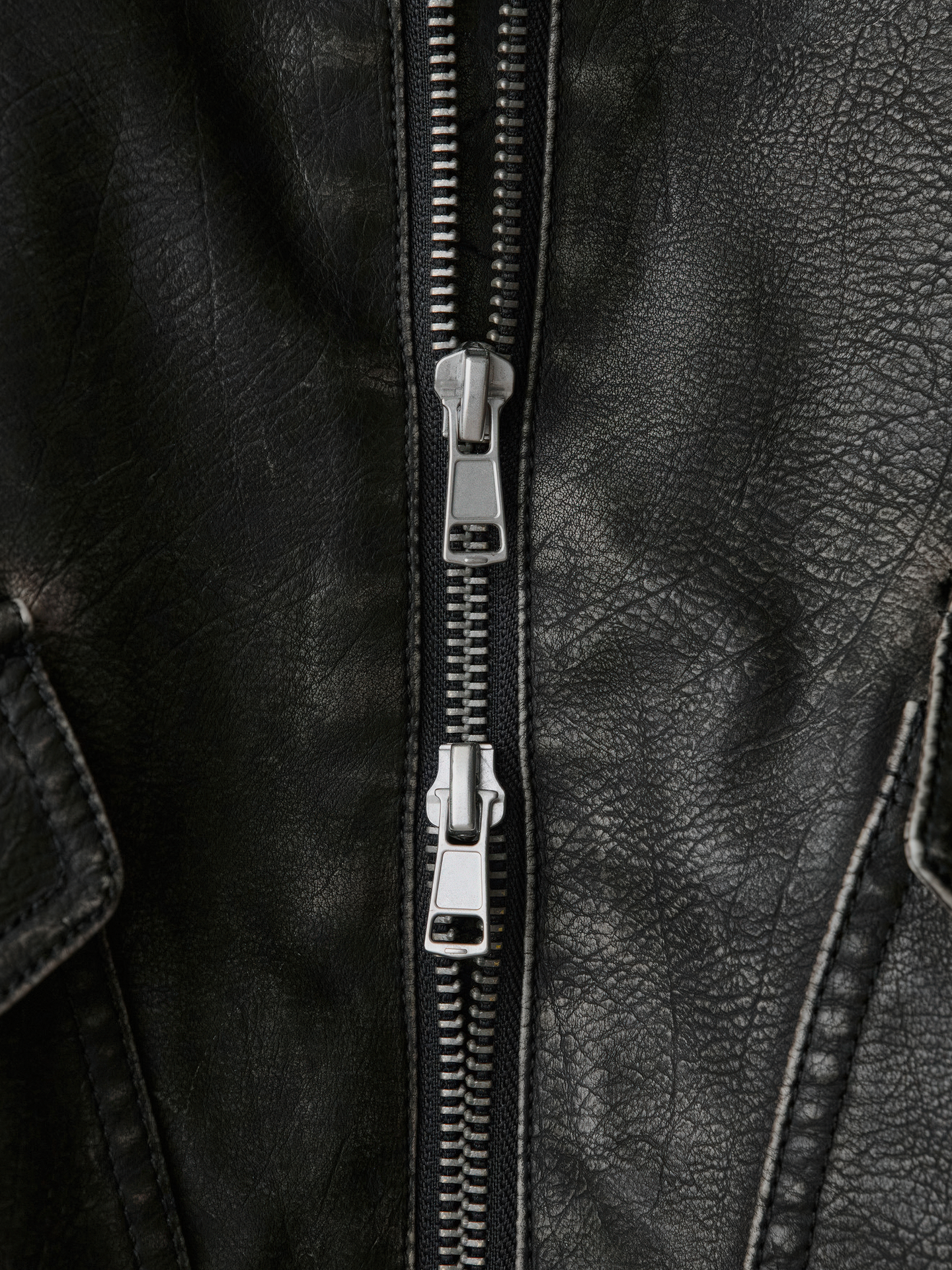 Detachable Boa Artificial Grain Flight Blouson