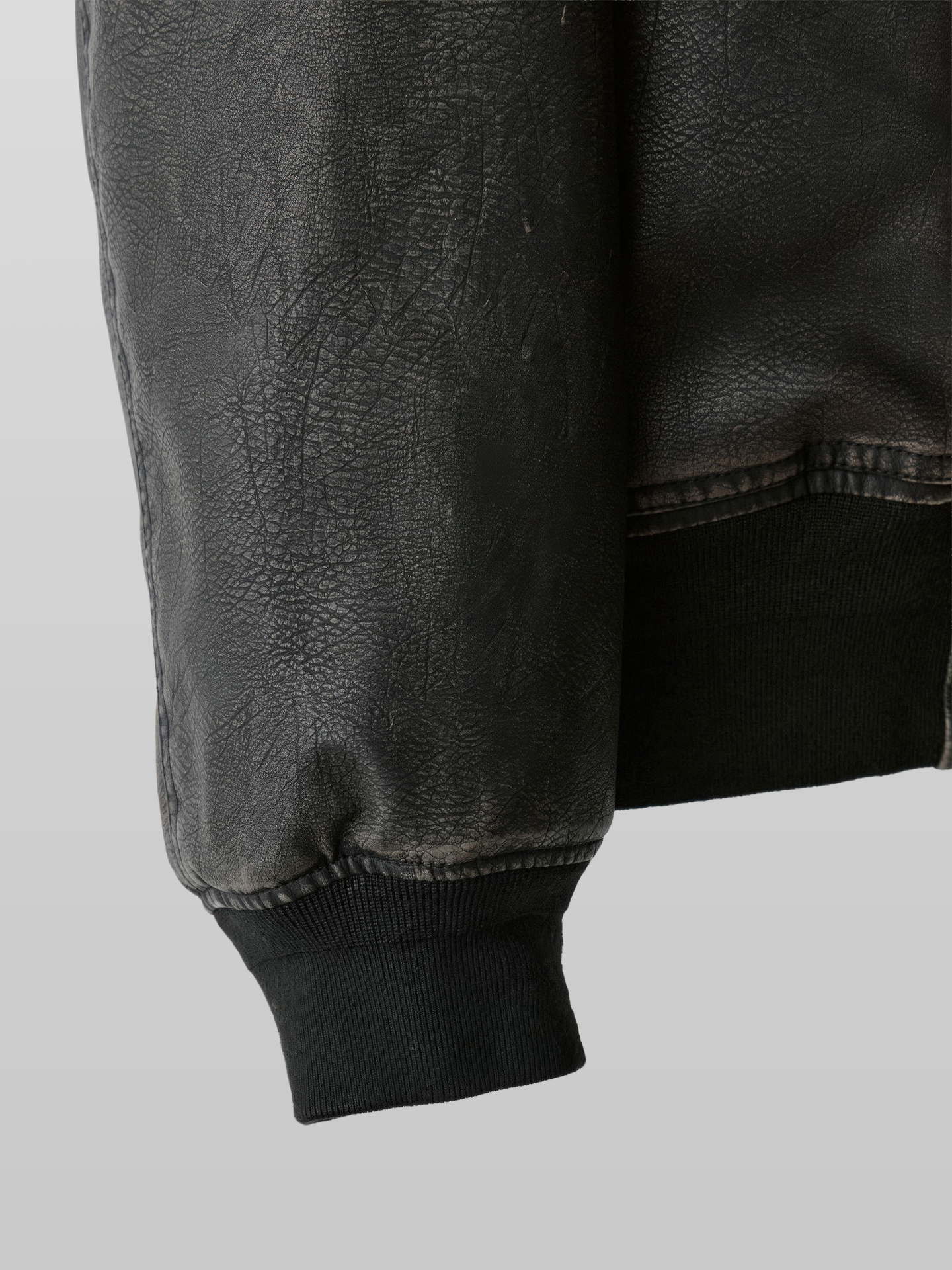 Detachable Boa Artificial Grain Flight Blouson