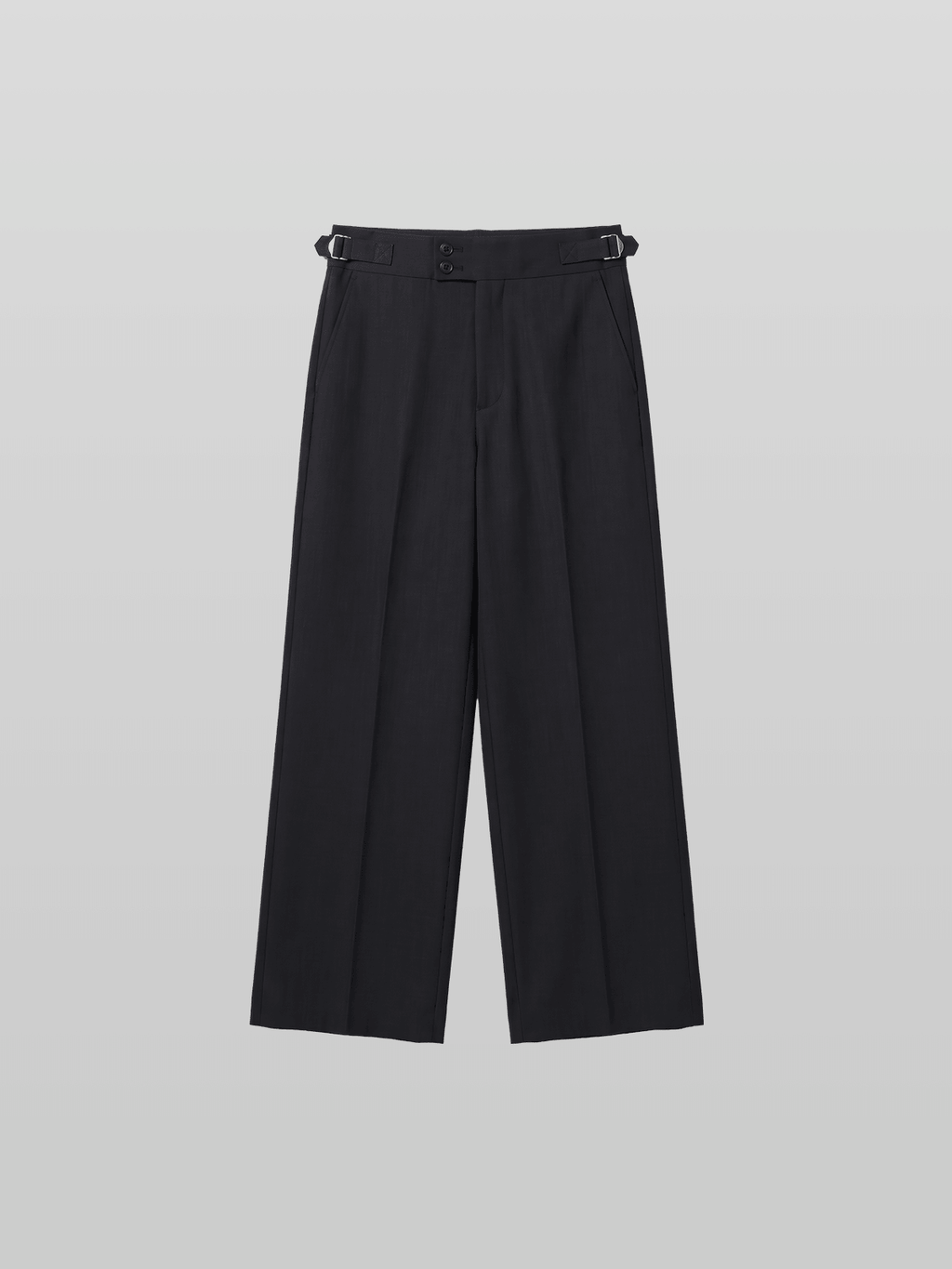 Double Button Side-Buckle Pants
