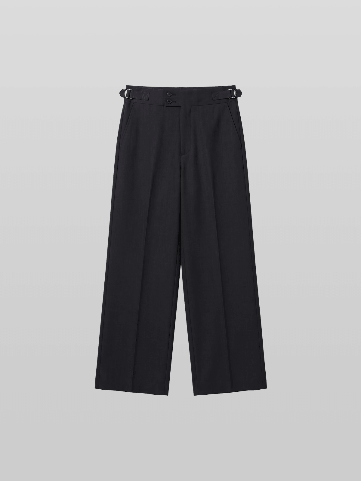 Double Button Side-Buckle Pants