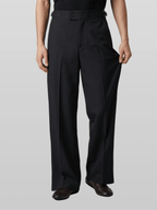 Double Button Side-Buckle Pants