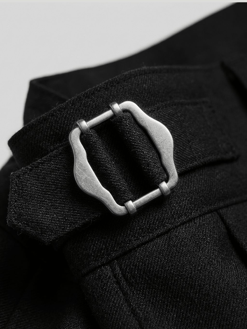 Double Button Side-Buckle Pants