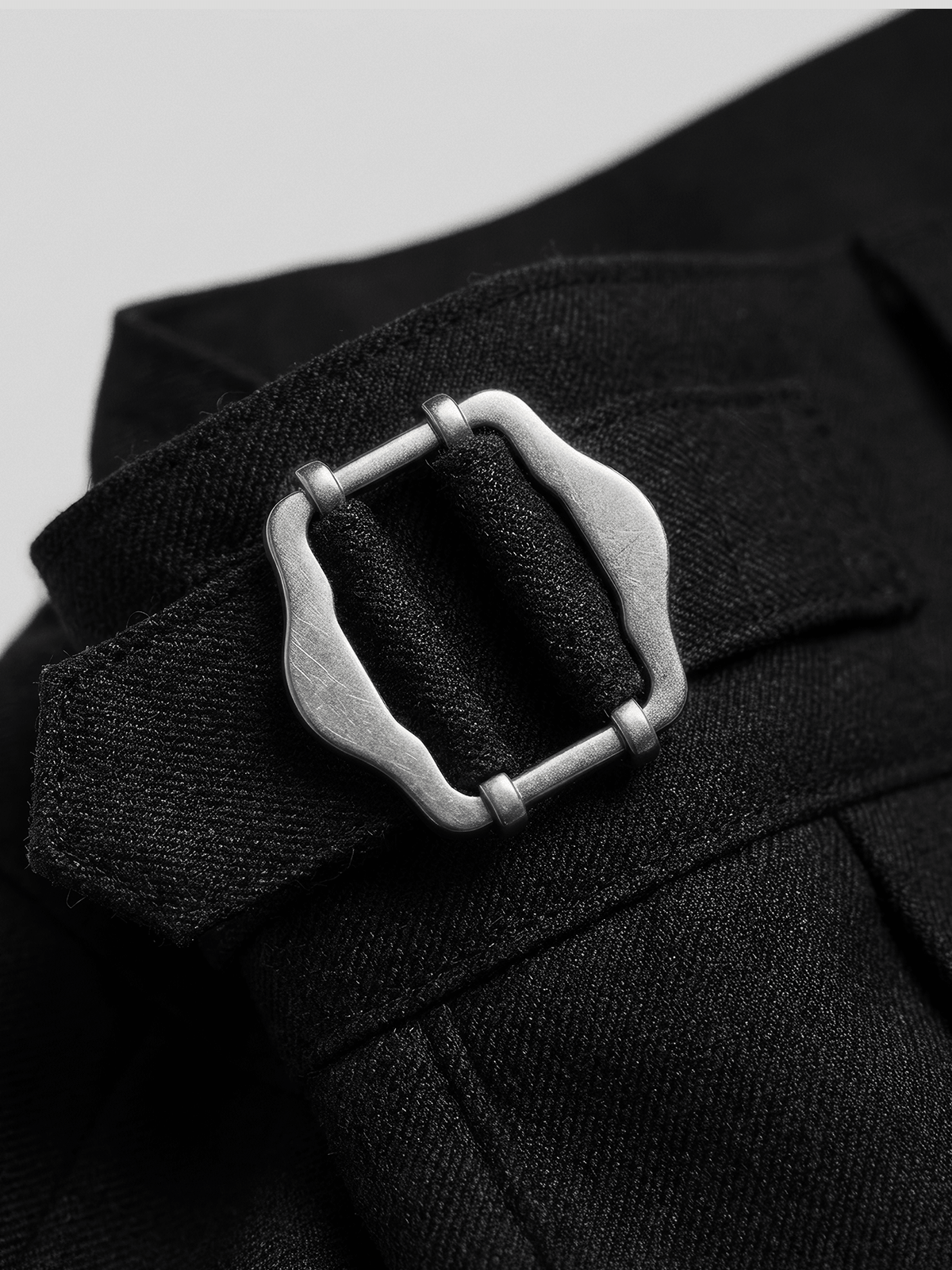 Double Button Side-Buckle Pants