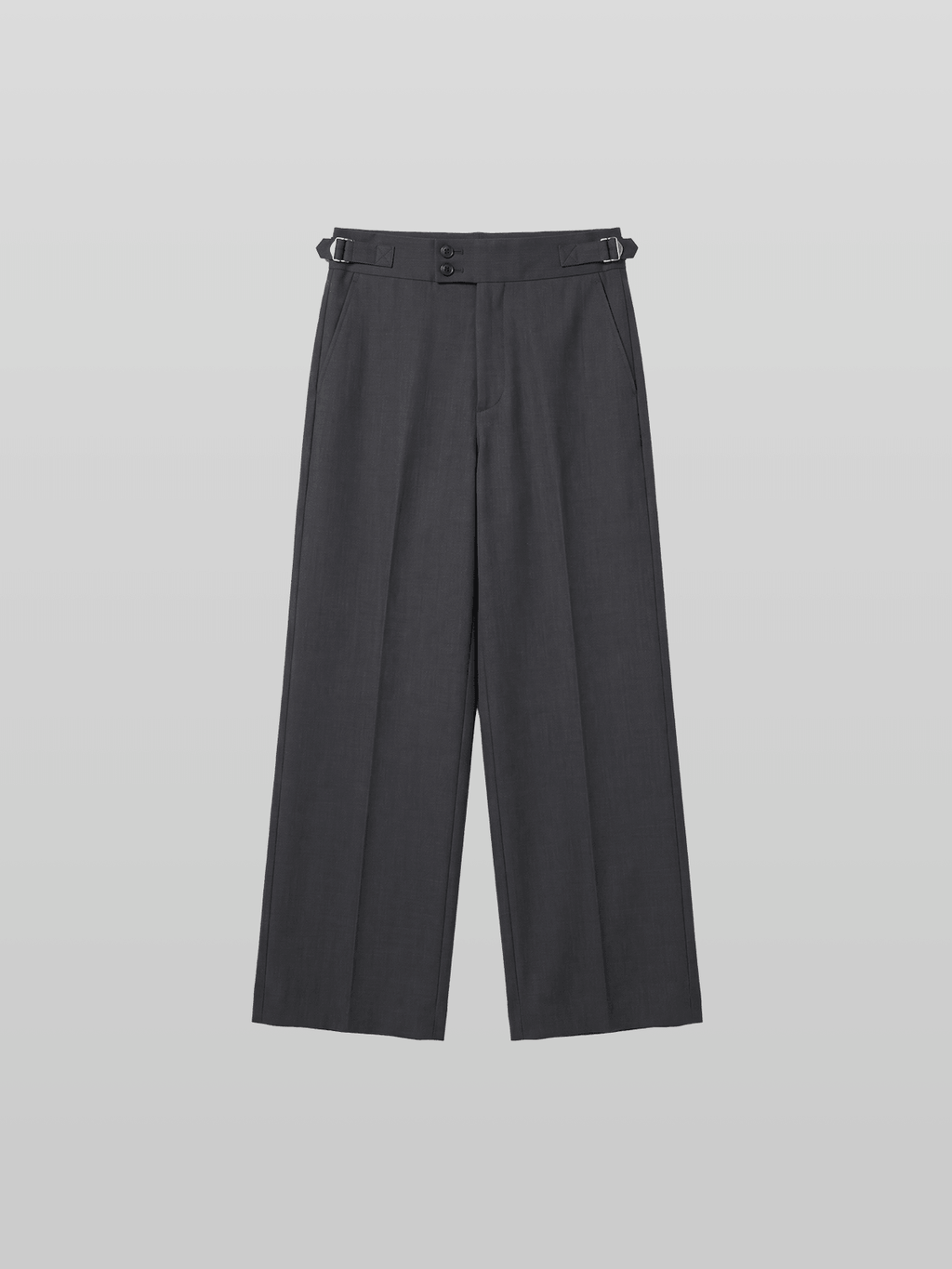 Double Button Side-Buckle Pants