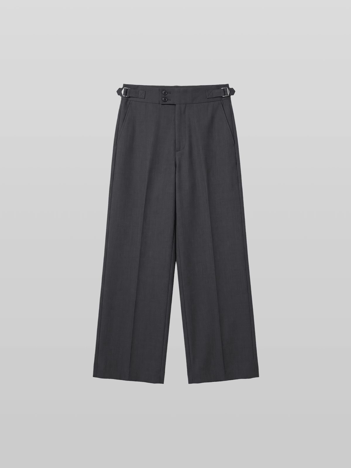 Double Button Side-Buckle Pants