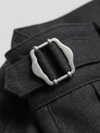 Double Button Side-Buckle Pants