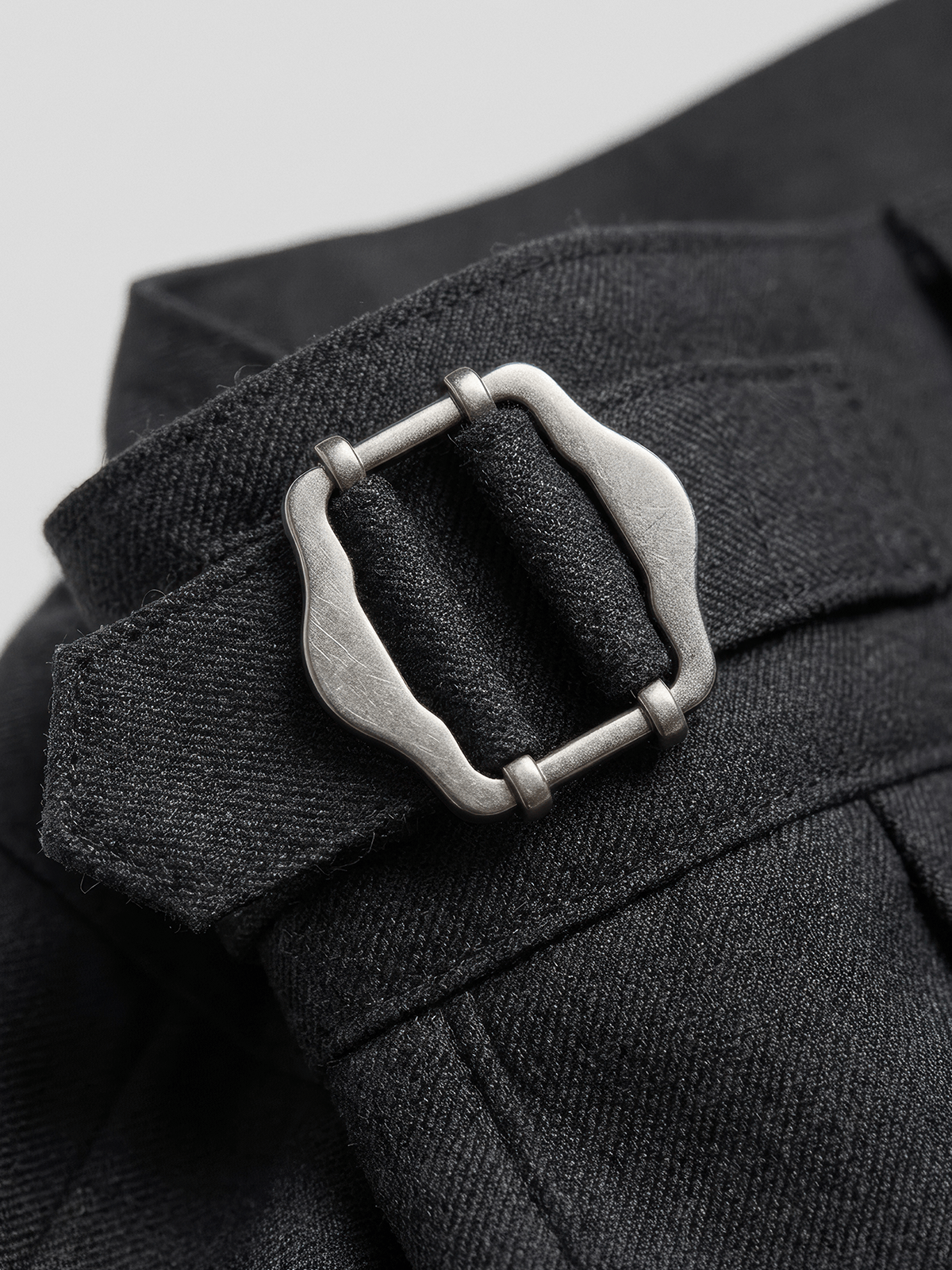 Double Button Side-Buckle Pants