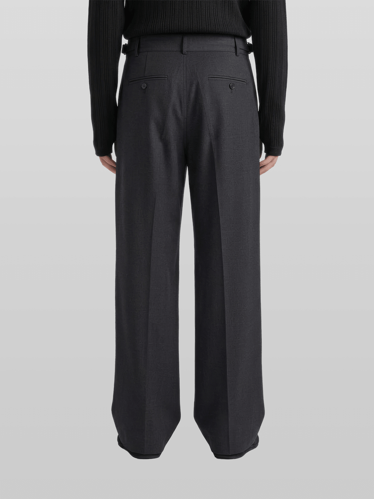 Double Button Side-Buckle Pants