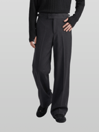 Double Button Side-Buckle Pants