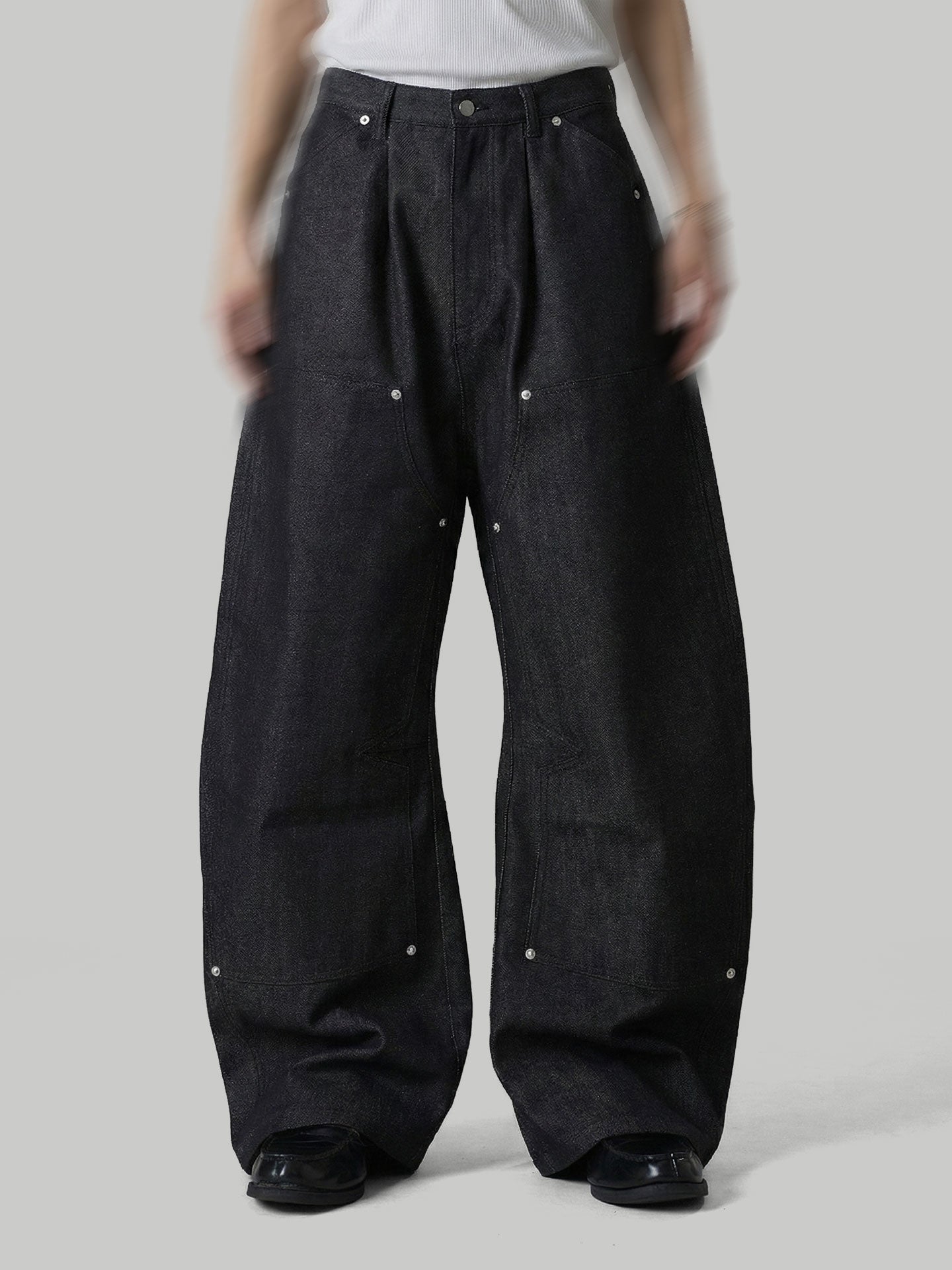 Double Knee Baggy Denim Jeans