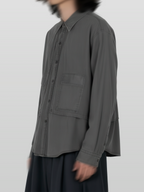 Fishing Shirt Gray-1 – Front view | clean essentials / minimalist | UNPROVEN