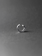 Funnel Ear Cuff silver – Front view | minimalist jewelry / refined detail | UNPROVEN
