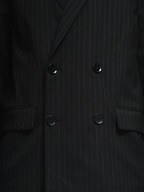 Eyelet Detail Striped Tailored black; gray-1 view - cleanfit minimal - UNPROVEN