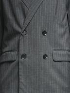 Eyelet Detail Striped Tailored gray-1; black view - cleanfit minimal - UNPROVEN
