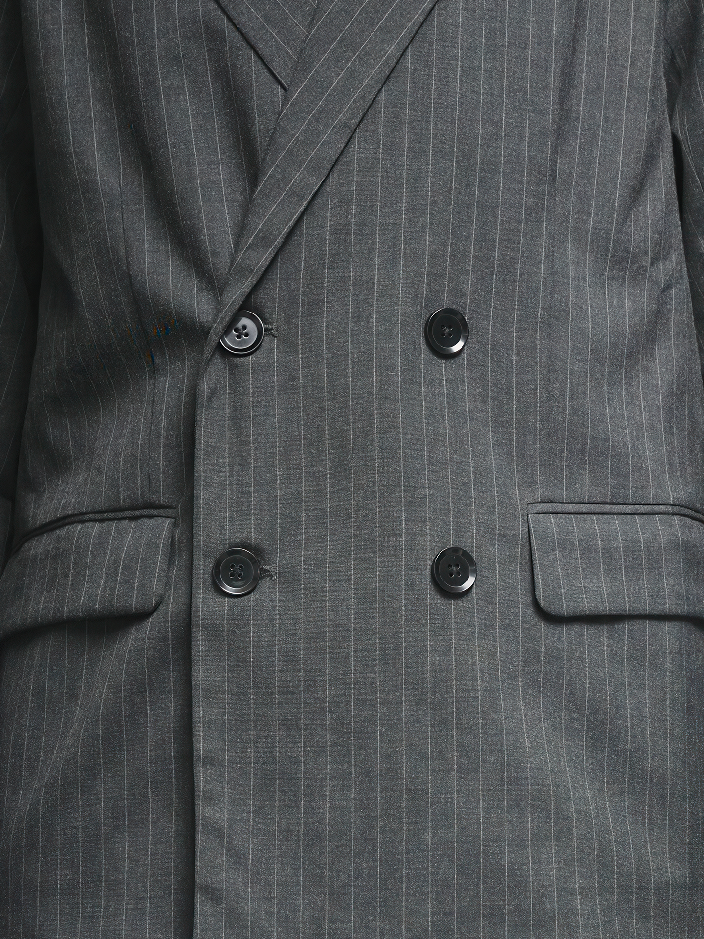 Eyelet Detail Striped Tailored Jacket